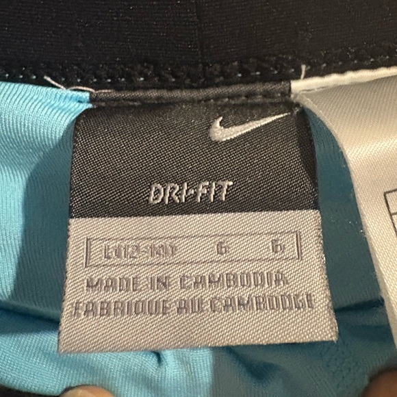 Nike Aqua Blue White Stripe Pleated Mini Tennis Golf Skort Athleisure Size Lg. - Picture 4 of 11